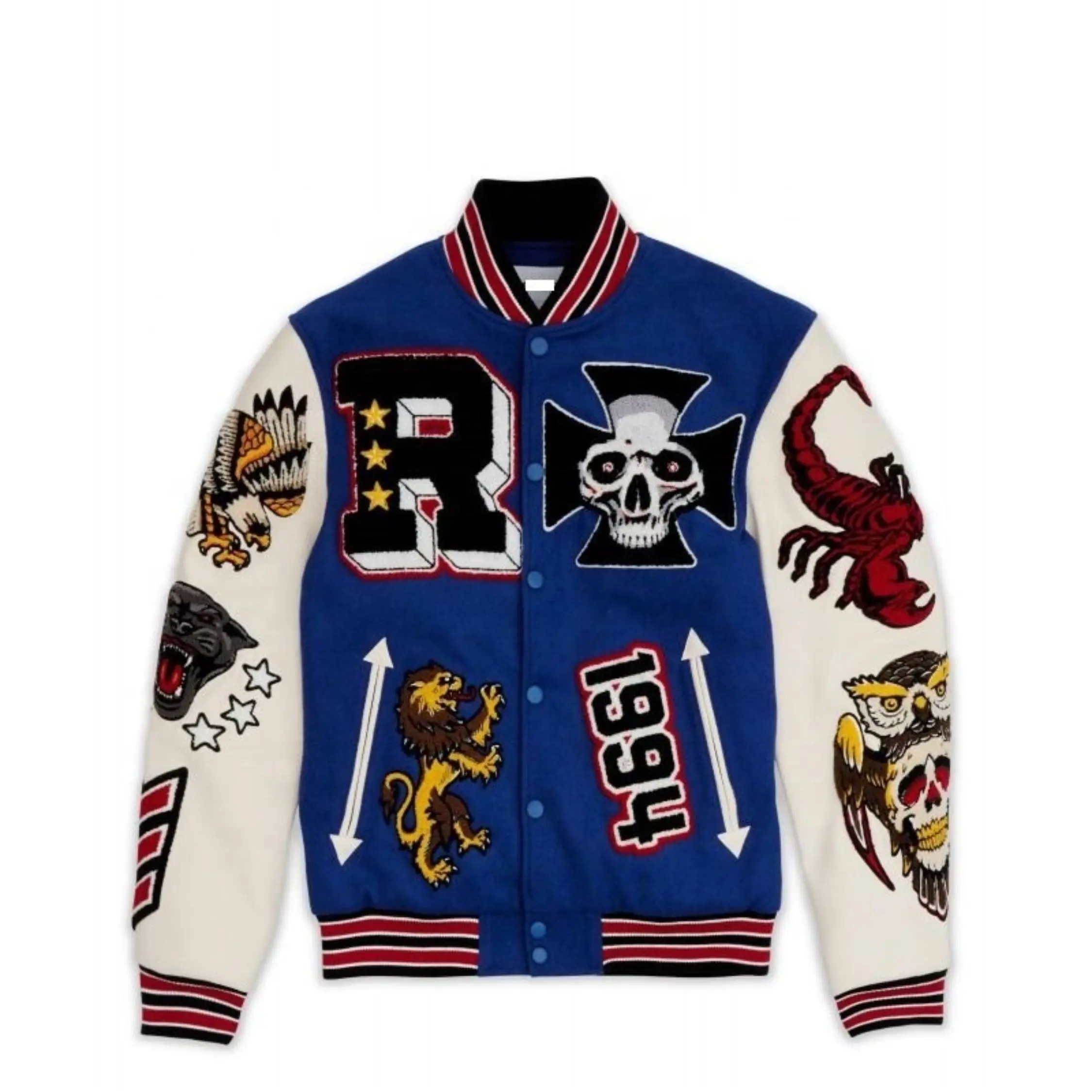 Куртка-бомбер Varsity Letterman в стиле ретро, черная шерстяная и Золотая куртка с рукавами из натуральной кожи