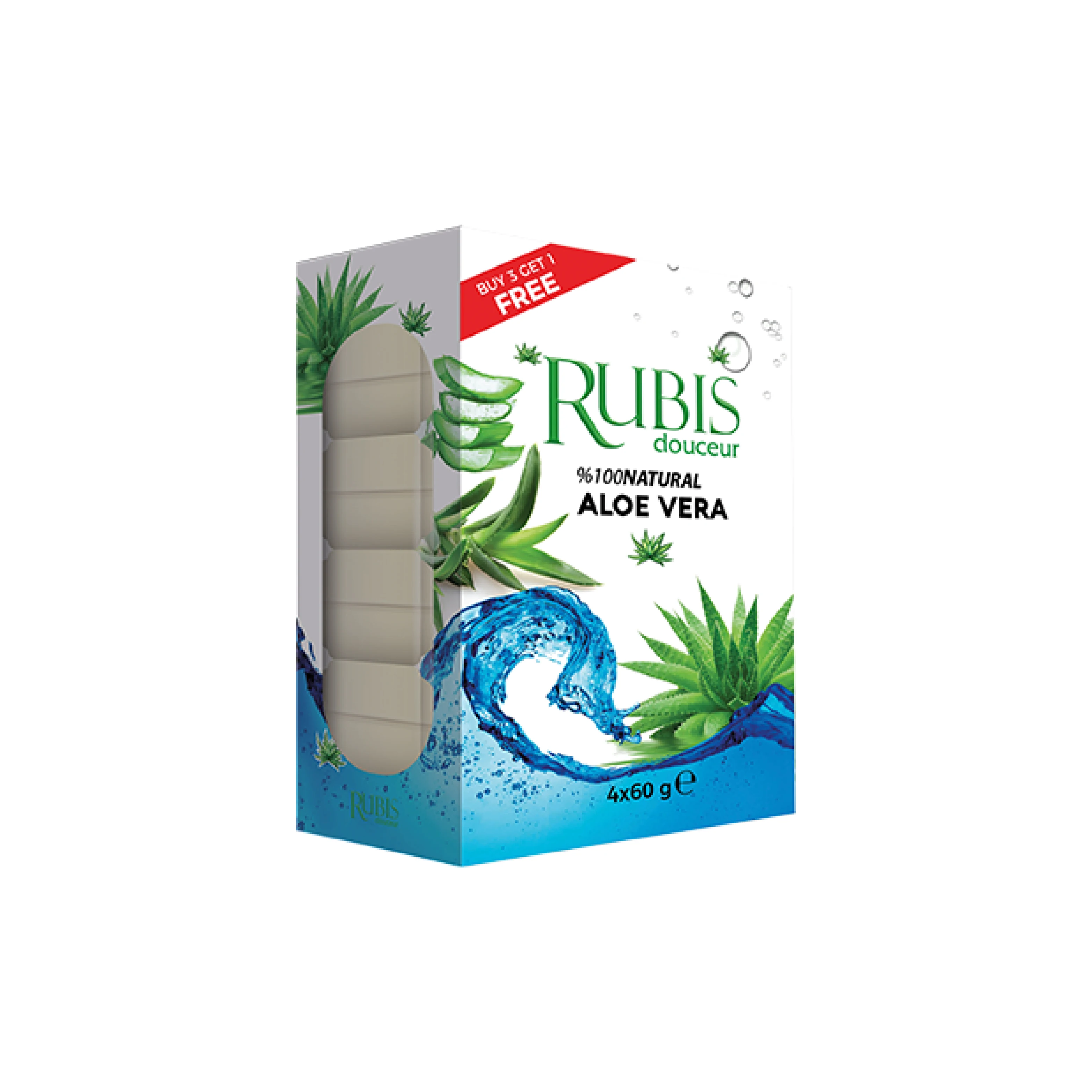 Rubis - 4x 60 gr Soap in Box  -  Milk and Honey