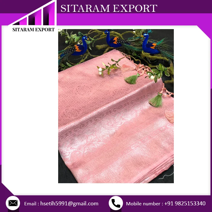 100% Pure Banarasi Silk With Pure Silver Kasabjari Women Silk Saree Buy at Affordable Price