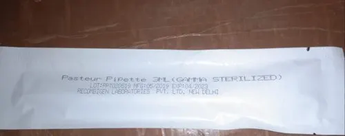 Plastic 3ML Disposable Pasteur Pipette Sterilized Micropipette Tips Hospital Consumables Raj Biosis IN;27243 Lavender 3 Years