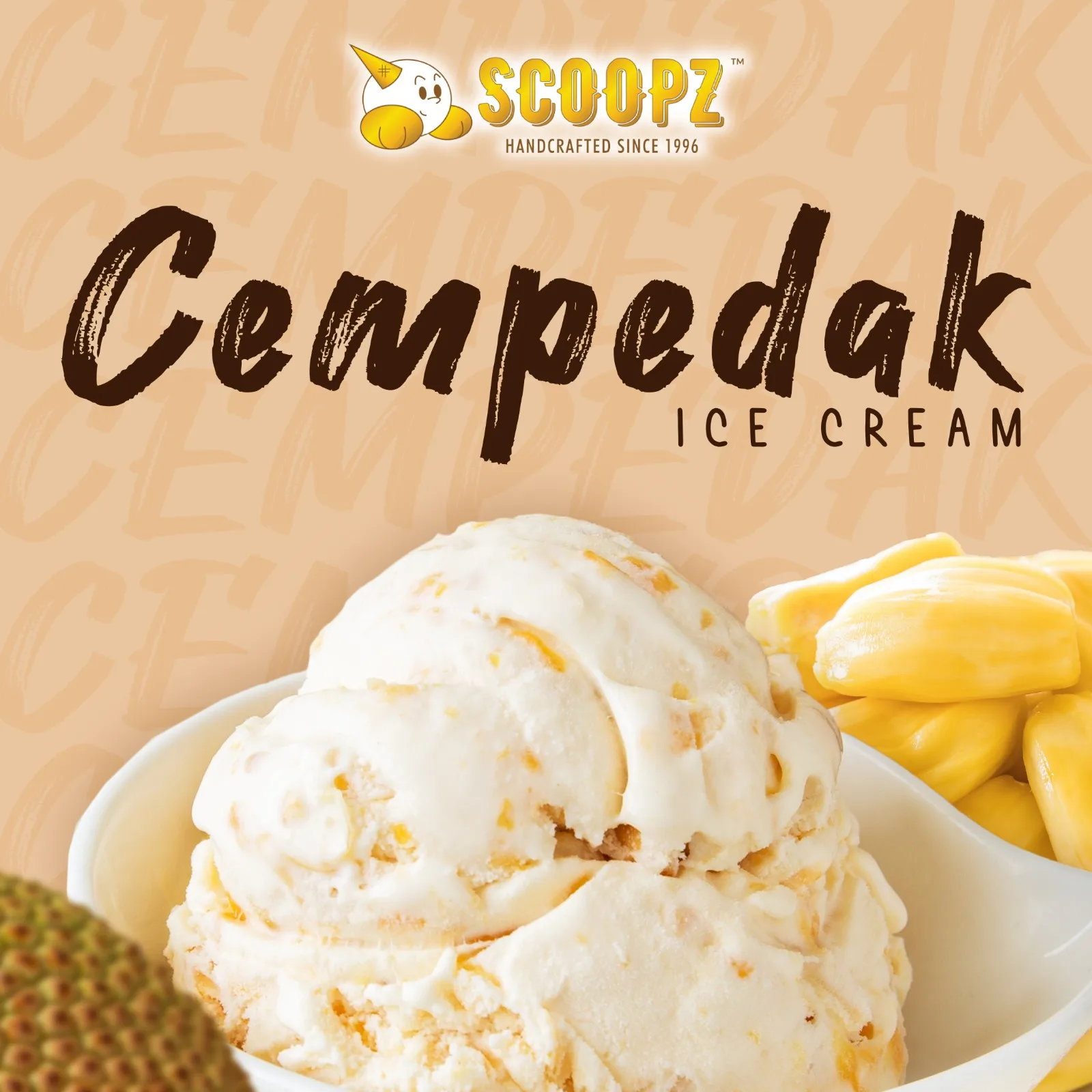 Tropical Flavour Strong Sweetness Softer Texture Handcrafted Fruity Dairy Products Cempedak 16oz Pint Ice Cream