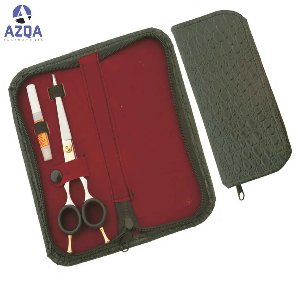 Wholesale Multi barber hair cutting scissors kit with leather case Made in Pakistan