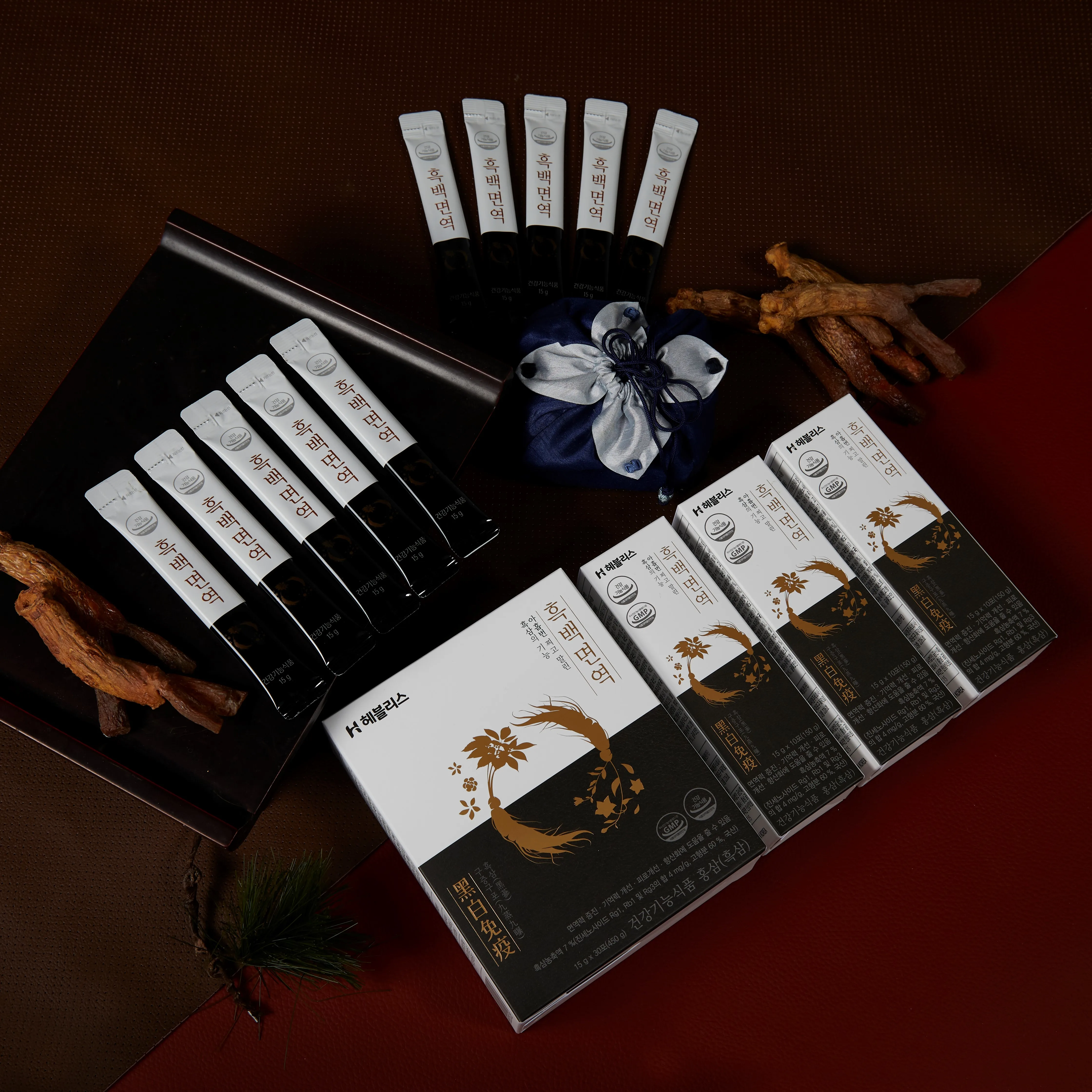 Ginseng extract supplement with white balloon flower and pear extract from korea, Improve memory and fast recovery from fatigue