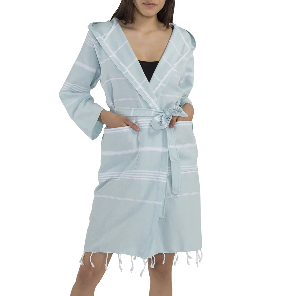 100% Cotton 560 Gr Bathrobe Turkish Towel Peshtemal Bath Robe for Women from Turkey Light Weight Luxury Bath Robes