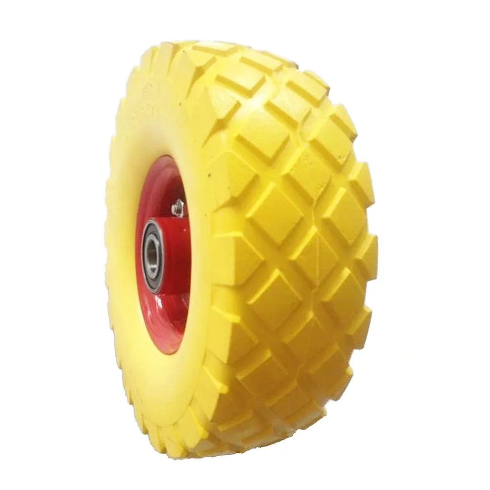 Customized Axle Diameter Center Hub Flat Free Utility Tire Wheel For Caster Hand Truck Trolley Dolly Generator