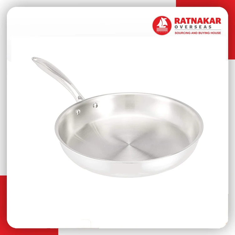 High Quality Durable Stainless Steel Large Fry Pan Stainless Steel Large Fry Pan With Lid For Sale
