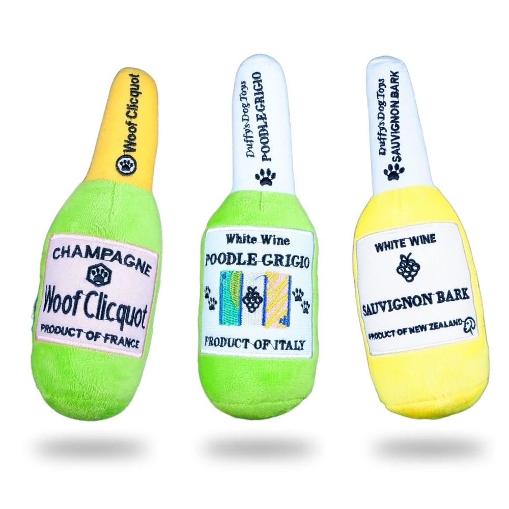 Wholesale Manufacturer Soft Plush Wine Bottle Interactive Toys Pet Toys for Small Animals Exercise Indoor Outdoor Training