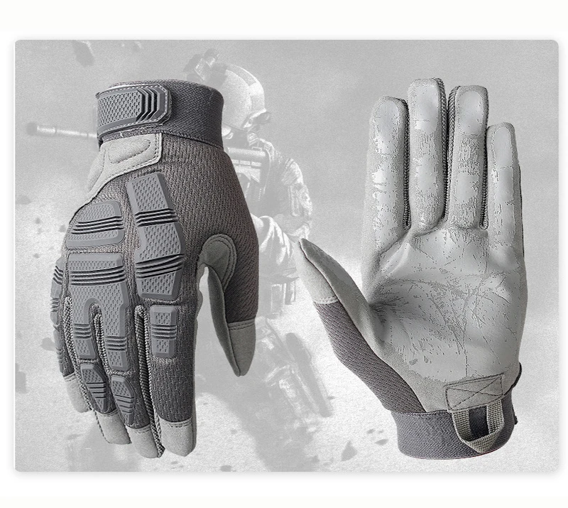 Тактические перчатки на весь палец Нескользящие камуфляжные спортивные резиновые новый дизайн