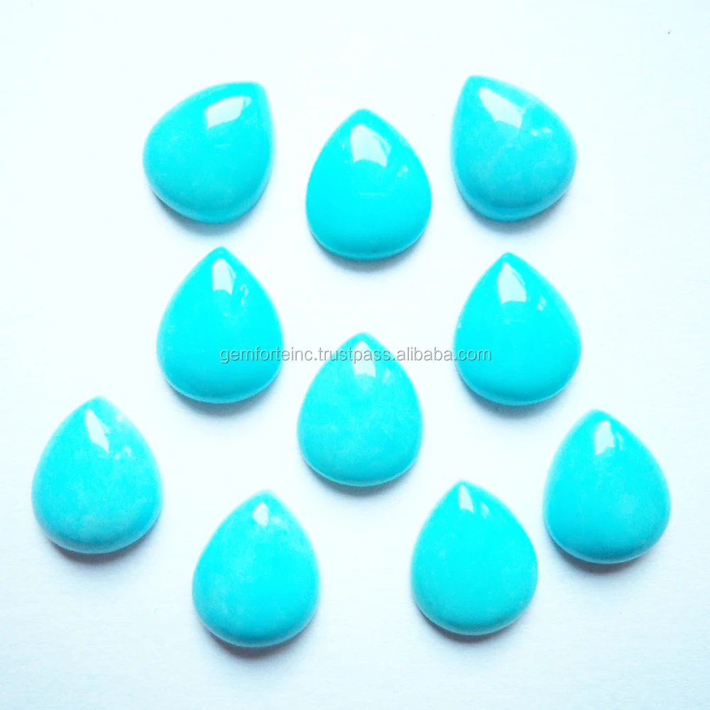 Wholesale Natural Turquoise Pear Shape Pendant Size Jewelry Making DIY Gemstone Cabochon Free Size Drop Shape Arizona Turquoise
