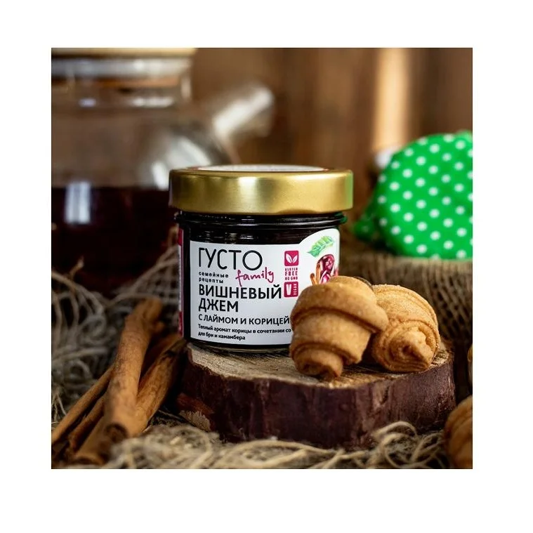 
280 gr Organic cherry jam with lime and cinnamon jam 