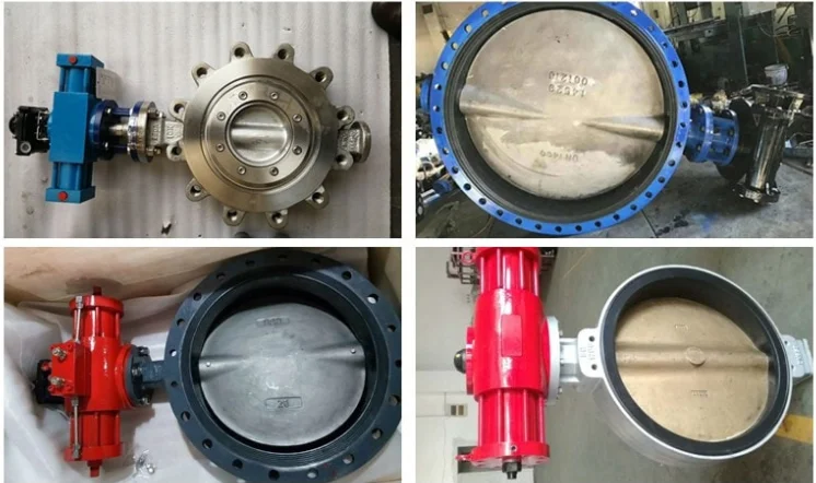 Hydraulic wafer butterfly valve