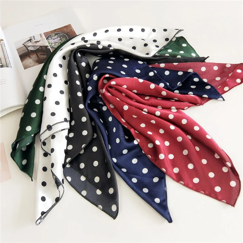 custom fashion elegant printed square hair tie  handkerchief 100% silk  square scarf for women