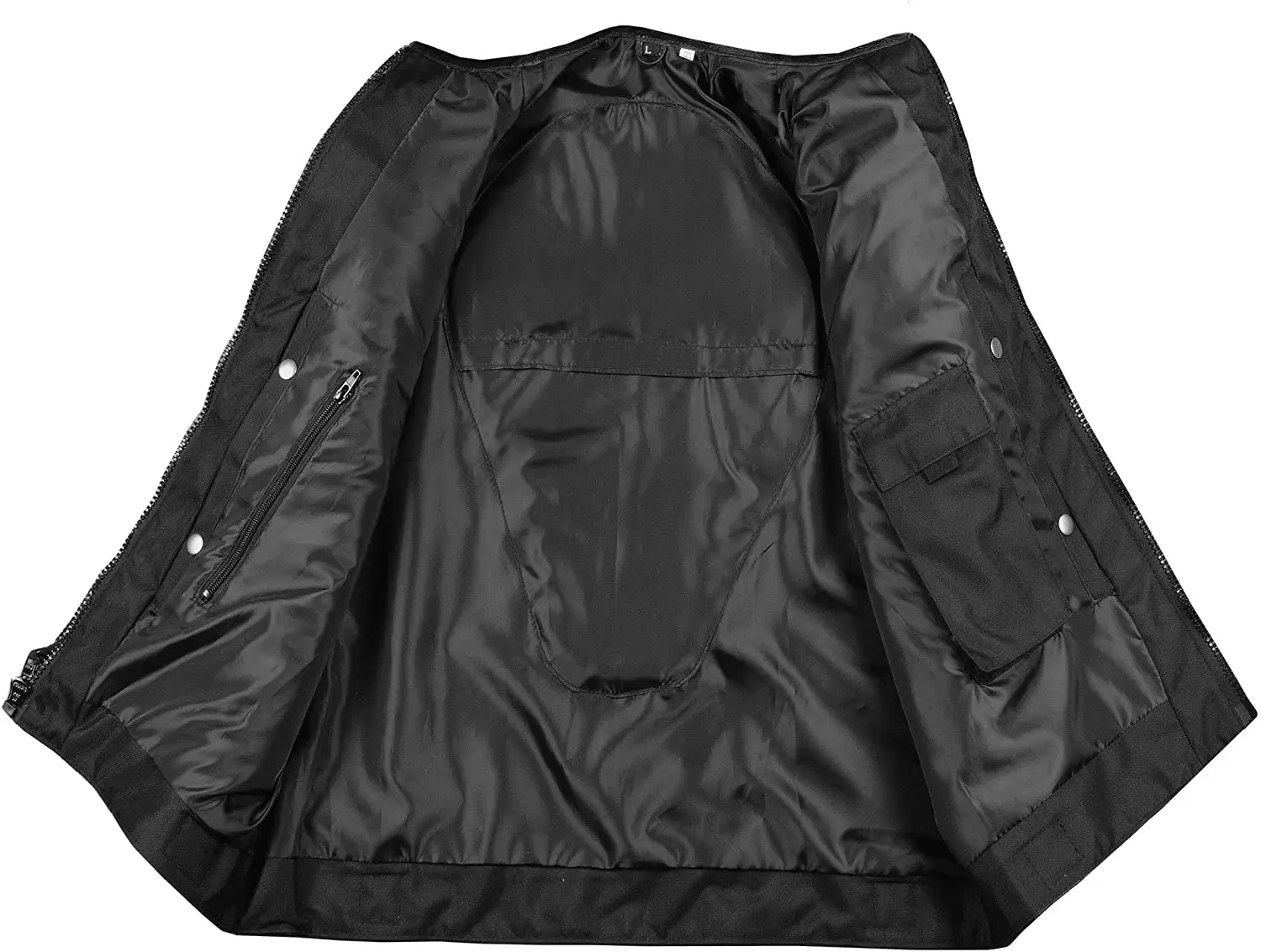 COWBOY BLACK GENUINE FRINGES LEATHER VEST Biker Vests With Concealed Carry Gun Pocket Cruise Vintage