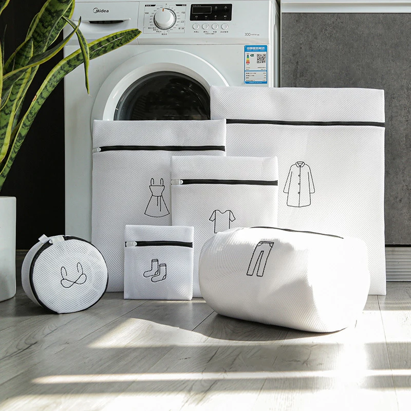 2024 индивидуальный логотип квадратный дорожный белый отель экологически чистый складной мешок для стирки