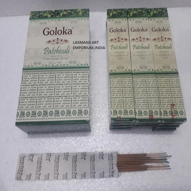 goloka patchouli incense sticks 15 grams pack