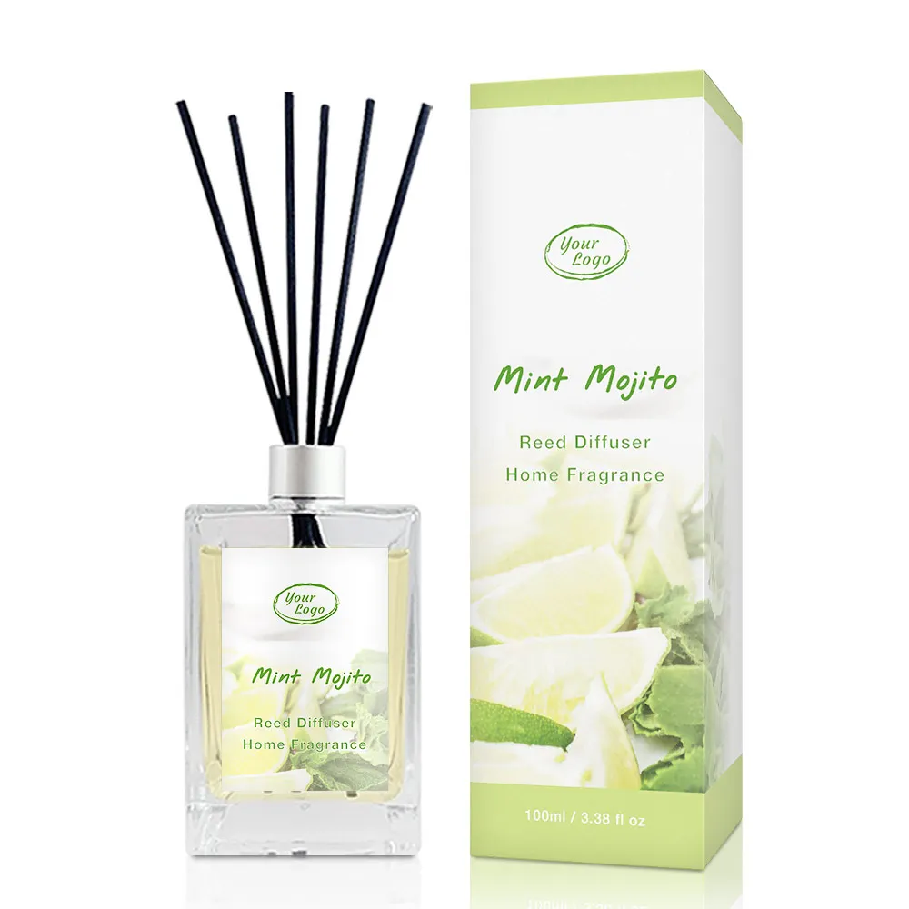 Natural Senteur Maison Aroma Oil Diffuser Black Rattan Sticks Custom Logo Fragrance