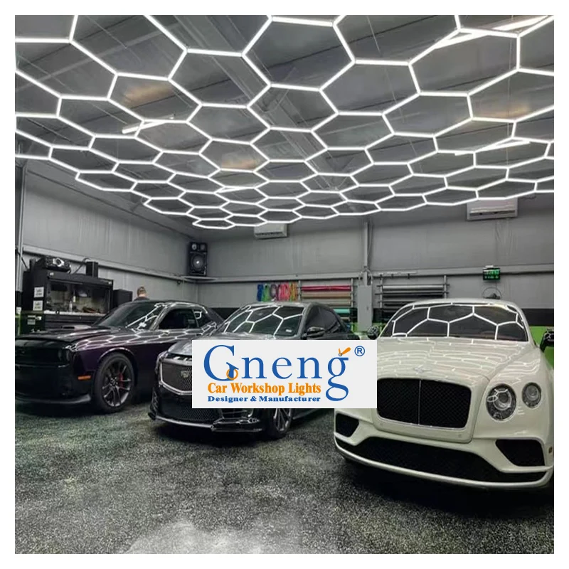 Сделай Сам дизайн новый шестиугольный студийный подиумный место товары для ухода за автомобилем гаражная лампа