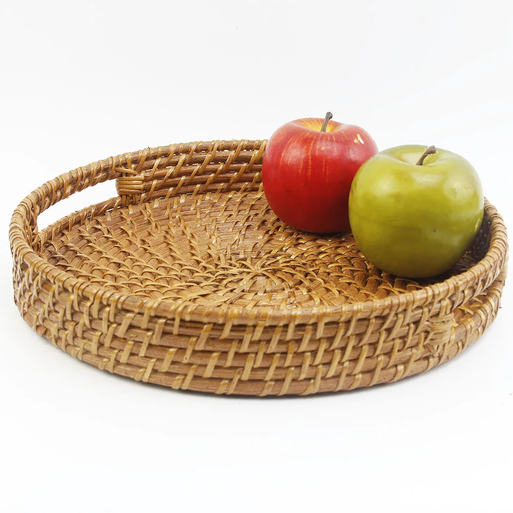 Round Rattan Tray Vietnamese Products For Home Decor