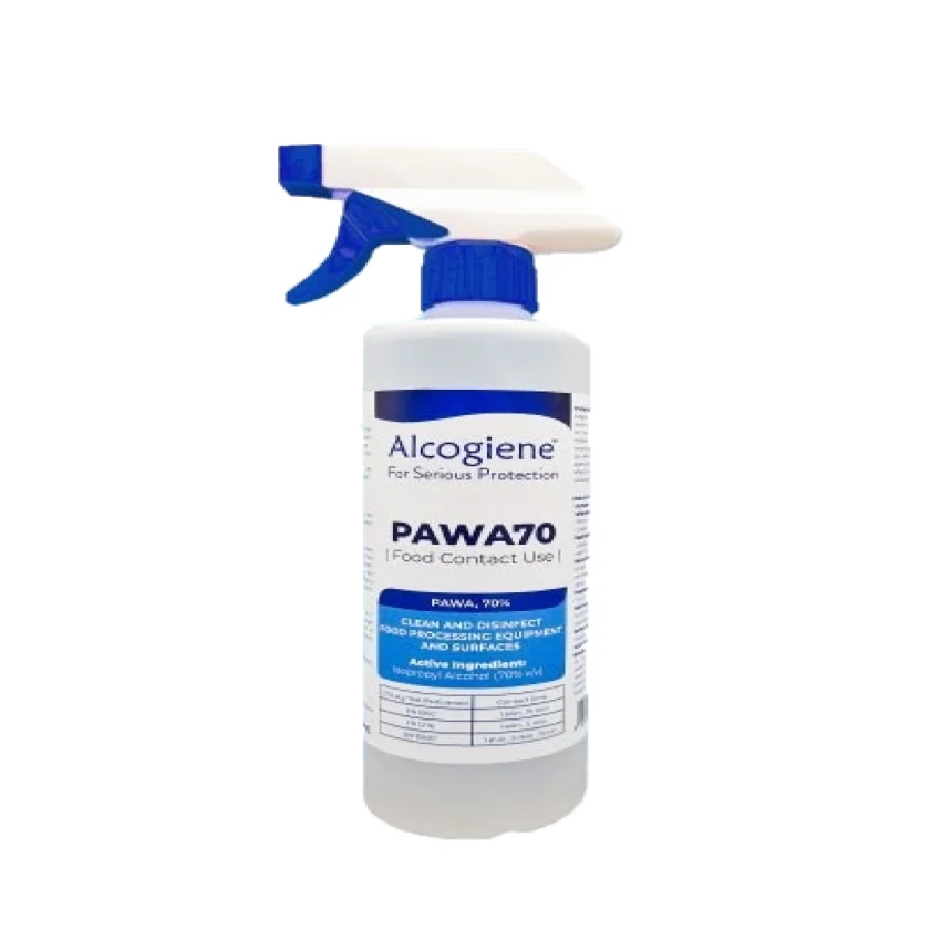 
PAWA 70 clean sanitize and disinfect hard non-porous food contact surfaces without rinsing 