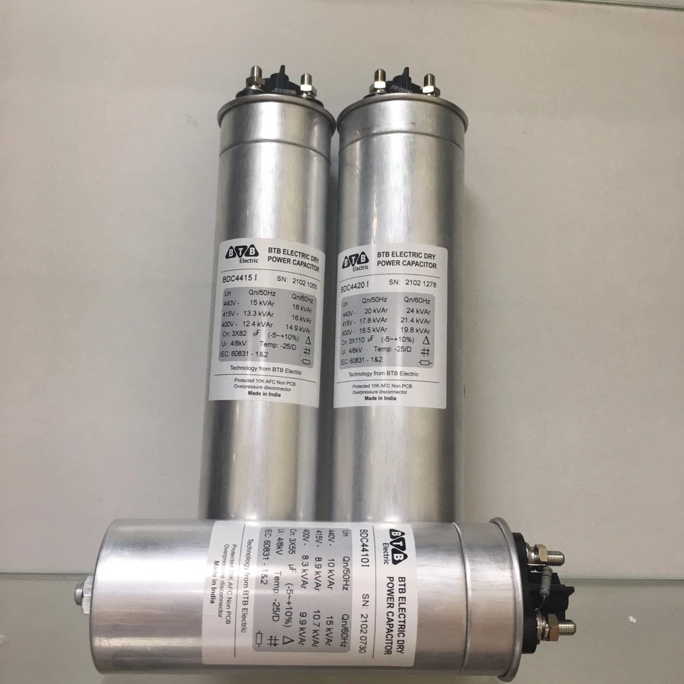 Correction capacitor 25 kvar 3 phases 440v round type-new model 2021  Made in TURKEY