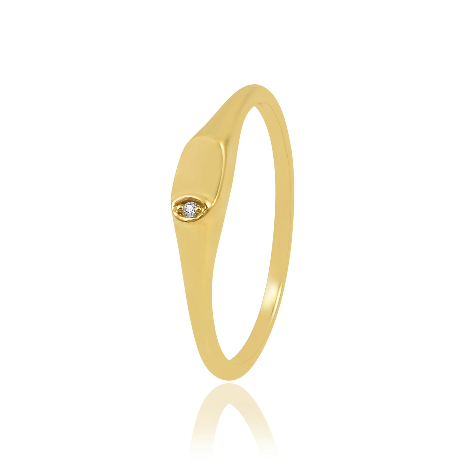 Natural zircon white gemstone gold plated 925 sterling silver jewelry for modern woman for office and signet style