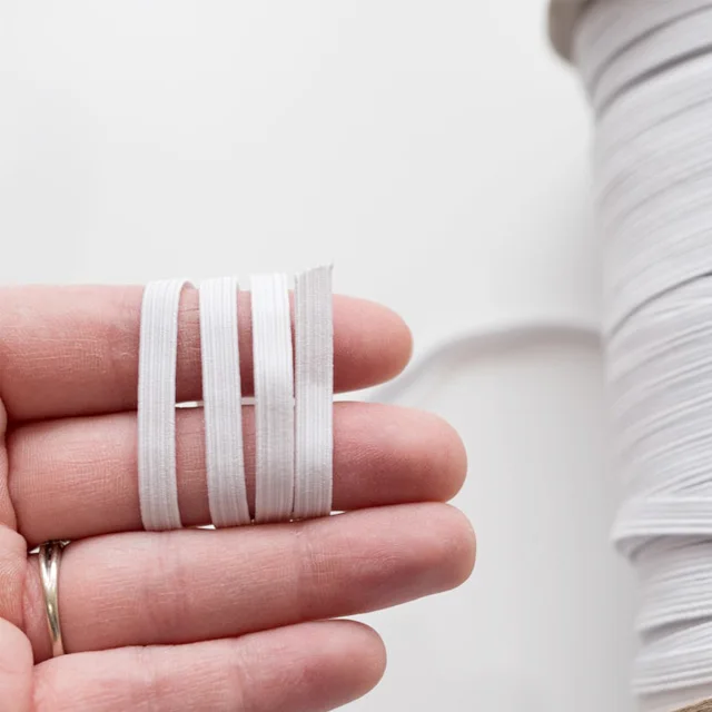 Оптовая продажа фабричная эластичная лента 2 см-10 см белая и черная тканая для вязания