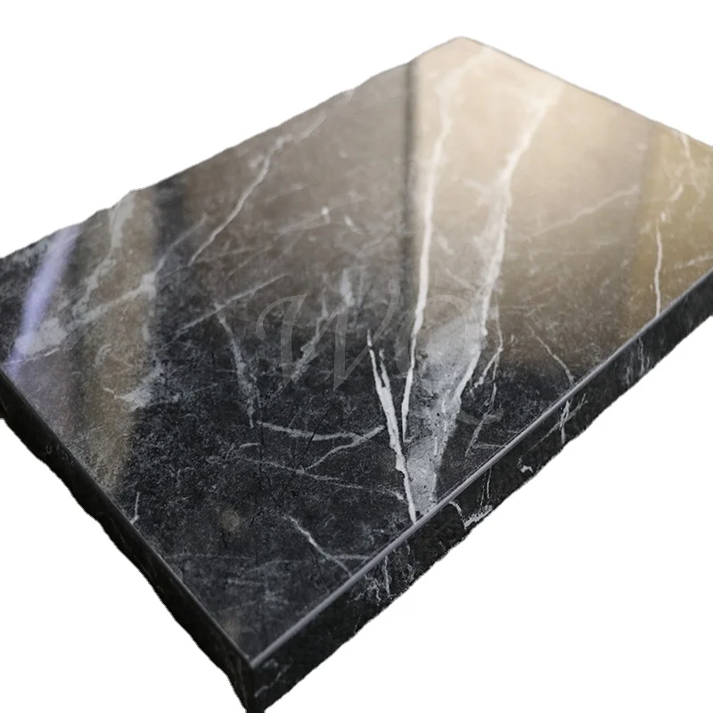 WQ774 Marble Color Design High Glossy UV Fibreboard MDF Panels Board UV Pre Finished Coated Laminated MDF Board
