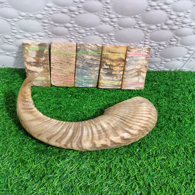 sheep horn plate for knife handle