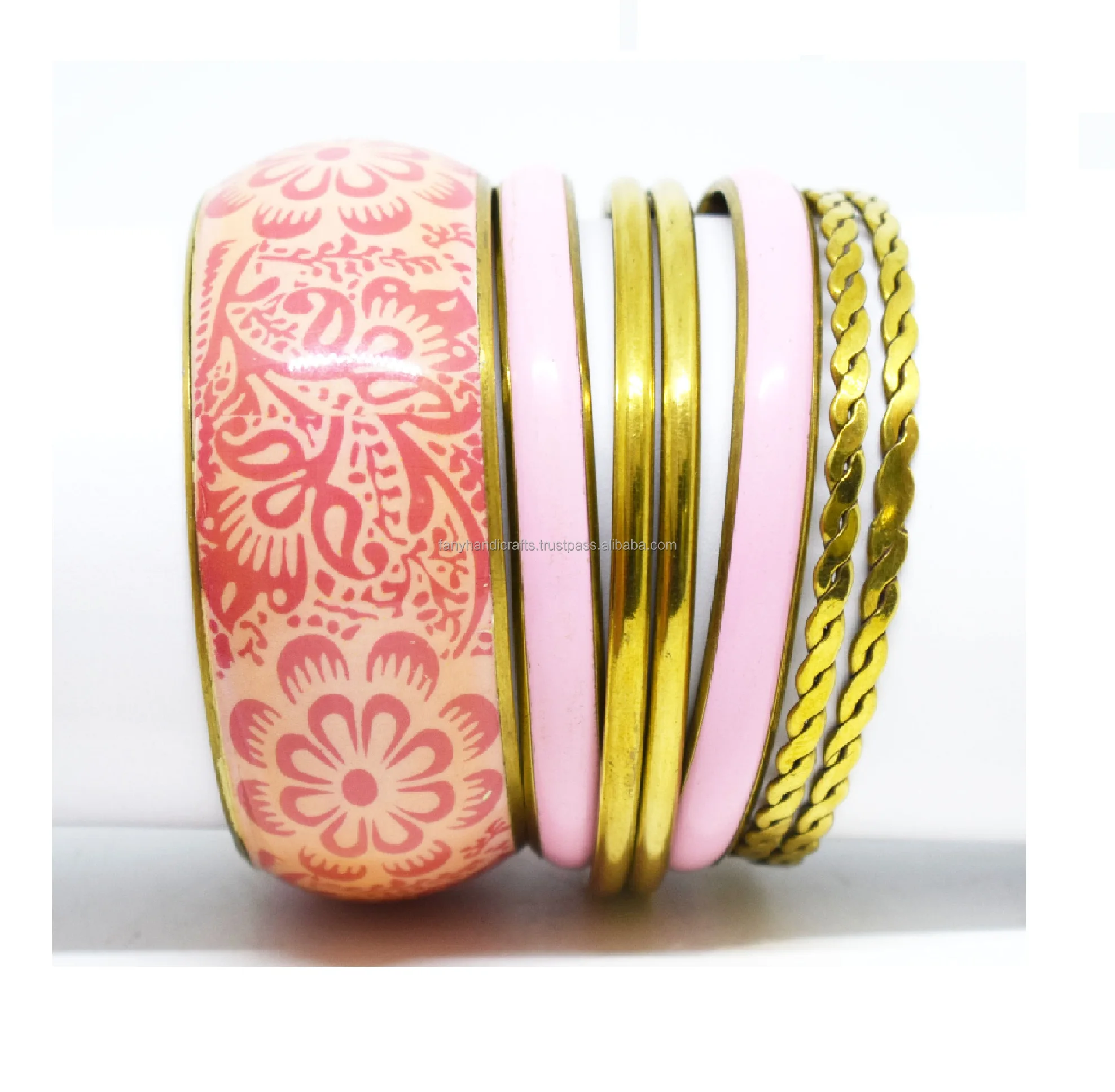 1950 peach color bangles set Buy New Year Wide round Colorful Bracelet Online  and World Health Day Jewelry