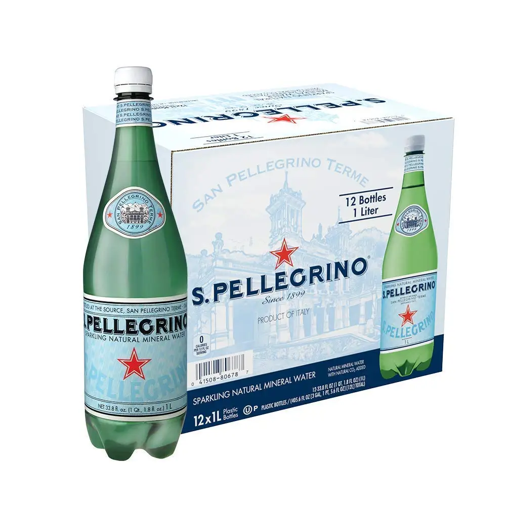 San Pellegrino Sparkling Natural Mineral Water Glass Bottle