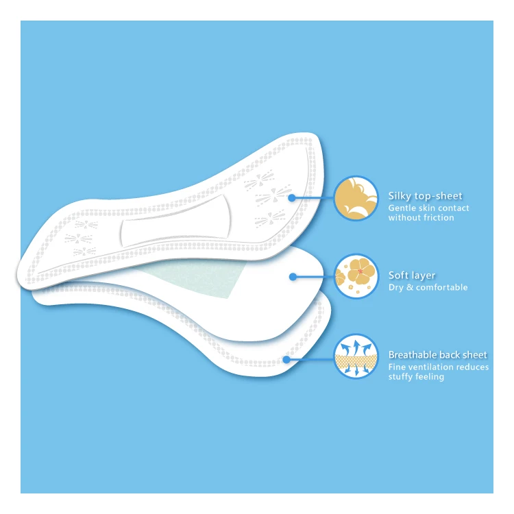 refresh HIBIS Herbal Pantyliner 15.5cm Taiwan brand silky wins breathable back sheet Pantyliner