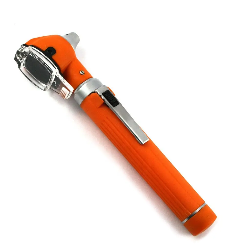 OTOSCOPE MINI FIBER OPTIC ORANGE COLOR POCKET MEDICAL ENT DIAGNOSTIC OTOLOGIST SURGICAL MEDICAL DIAGNOSTIC INSTRUMENT    MGI-20