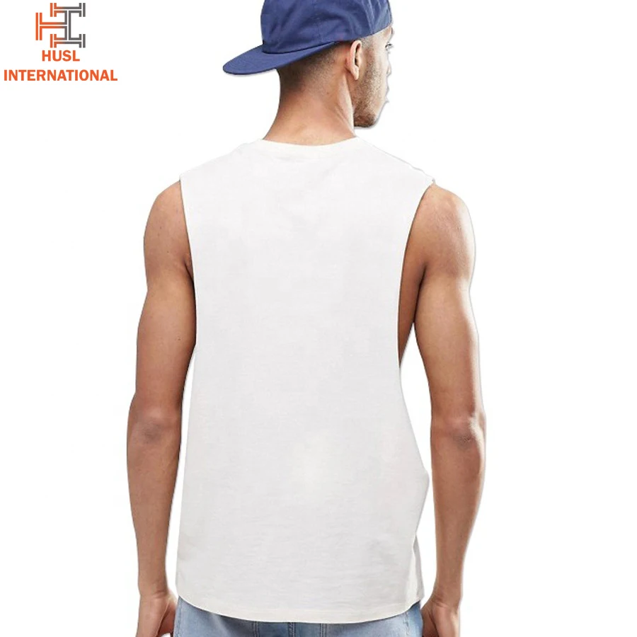 Custom Logo Solid Black White Sleeveless Sports Workout Fitness Tank Top For Gym Wear In Cheap Price