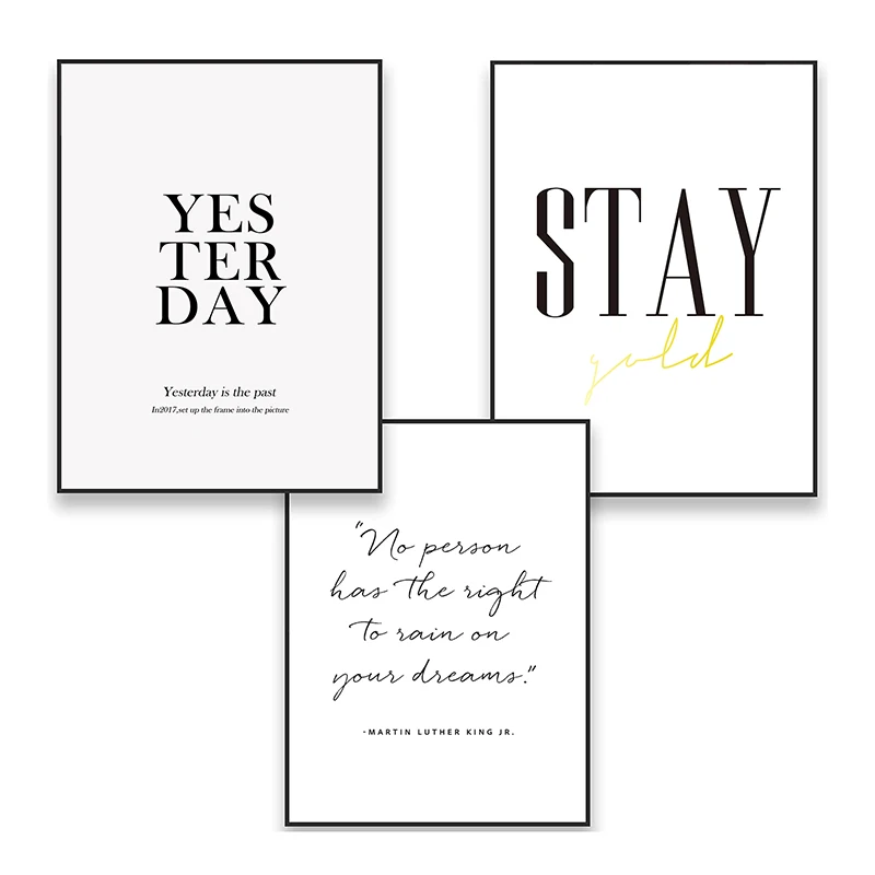 3 panels framed motivational quotes minimalist posters print words canvas wall art for wall decor