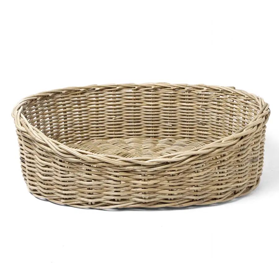 High Quality Pet House Rattan Basket/ Wicker Rattan Dog Cat House Pet Carrier Basket