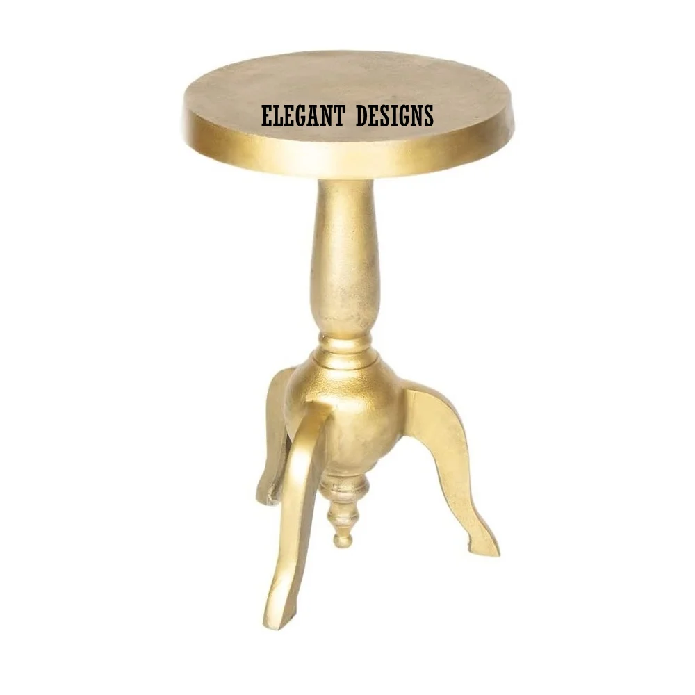 Metal Simple Plain Classic Gold Plated Color Creative Custom Color Shape And Size Metal Coffee And Tea Table From India