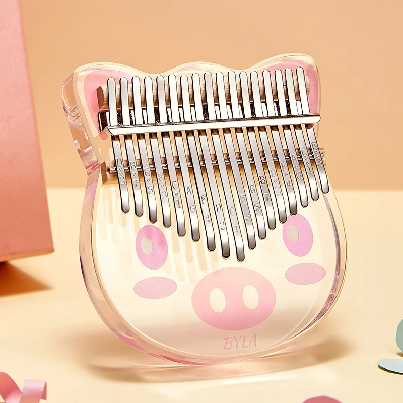 Byla crystal thumb piano transparent kalimba 17-tone kalimba finger piano kalingba