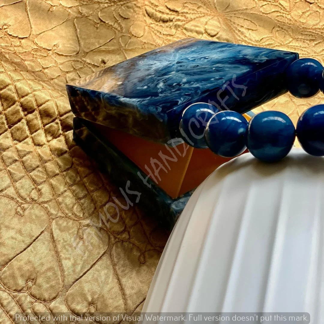 Pearly Minaudiere Resin Pearl Beads Cross body Bags Mini Small Shoulder Plus Handbag Bag Vintage Portable Lipstick Jewellery Kit