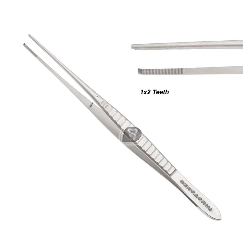 Щипцы для хирургической ткани с логотипом на заказ щипцы зубами 1x2 пинцет чистки зубов CE PK 5 лет хирургические инструменты