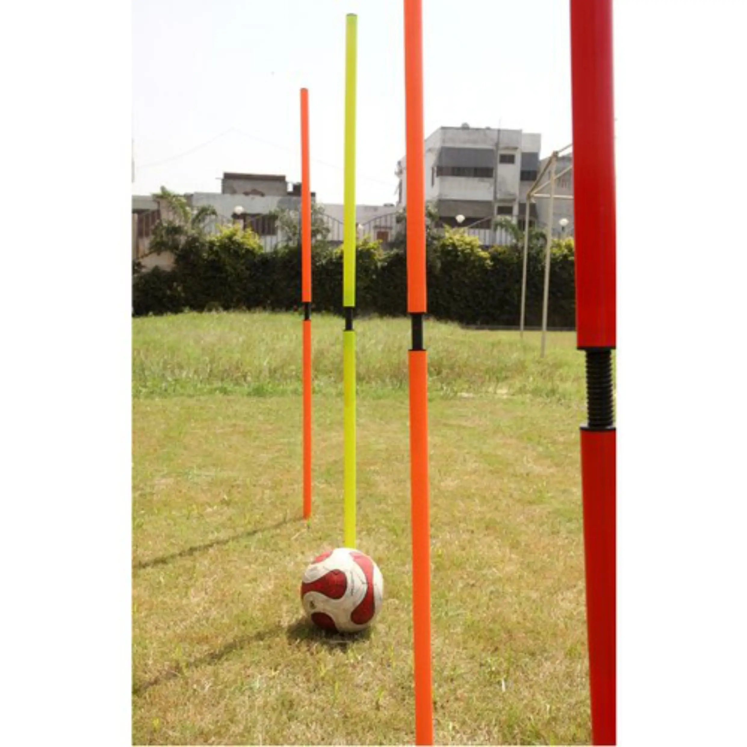 Centre Spring Slalom Pole Football Tainting PVC Agility Slalom Pole Center Spring