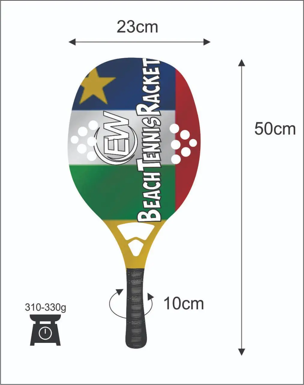 Beach Tennis Rackets Custom Carbon glass Beach Paddle/Padel Racket with your logos and color combinations
