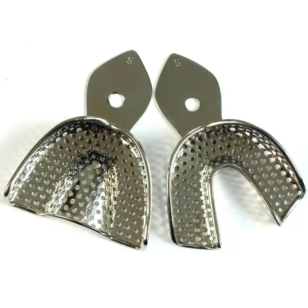 SET OF 8 PIECES (SMALL+ MEDIUM + LARGE + EXTRA LARGE) ORTHODONTIC PERFORATED IMPRESSION TRAYS AUTOCLAVABLE    MGI-DEN-390