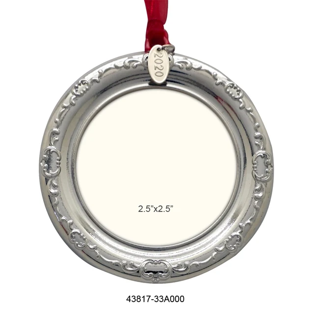 BEST SELLING OEM CHRISTMAS ROUND PHOTO ORNAMENT DECORATION