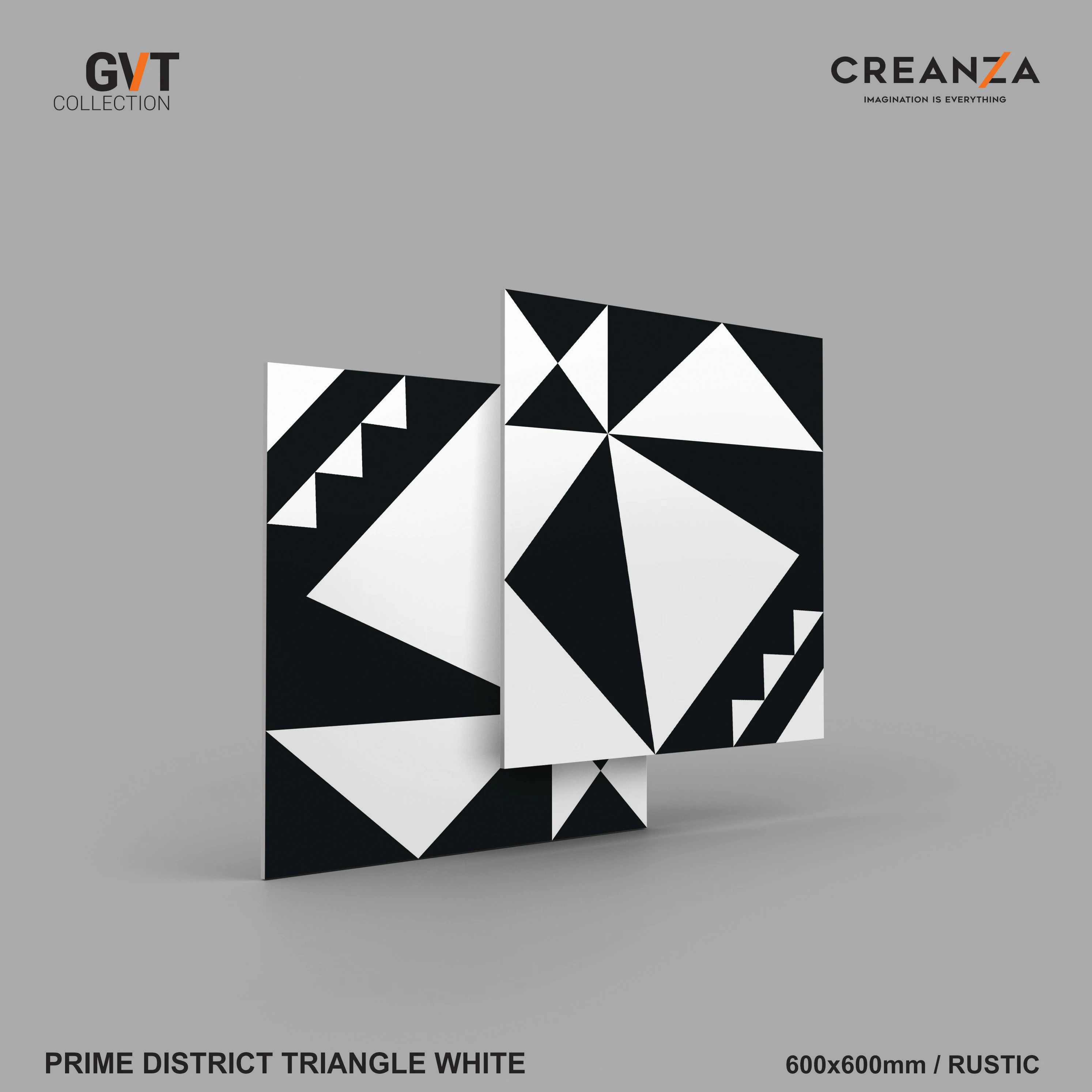 Плитка черно-белая фарфоровая для пола и стен 600 Х600