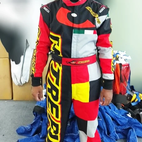 Digitally sublimation printed Karting suit go kart racing suit for Adults and Children