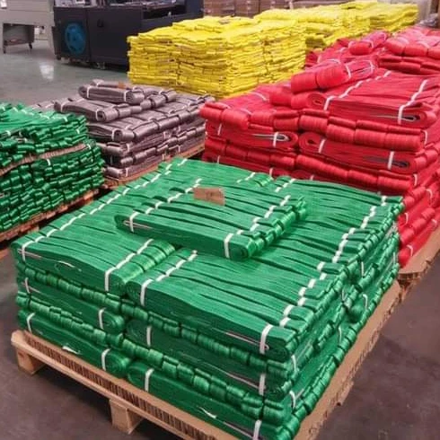 High strength 1-10 ton Lifting Web Slings Polyester Webbing Sling Safety Belt - High Quality Slings