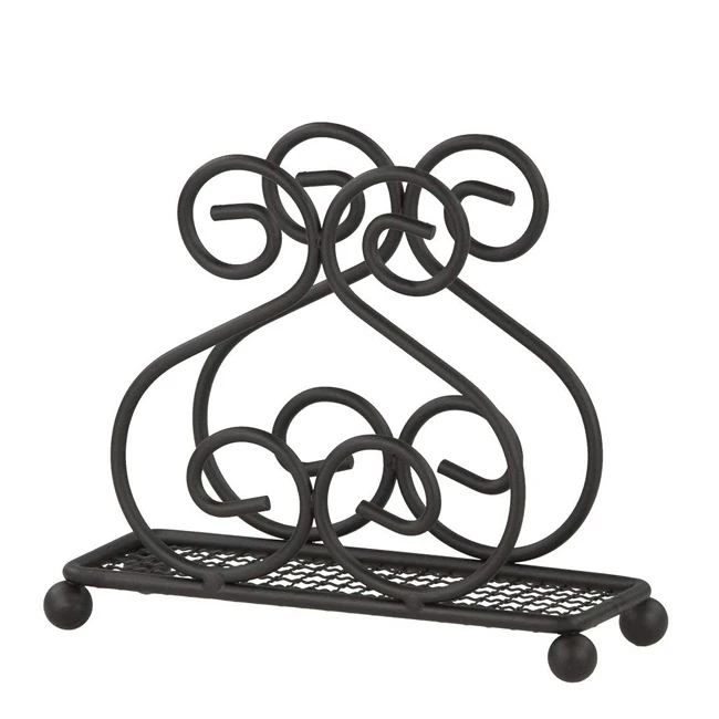 Heart Shape Black Iron Napkin Holder