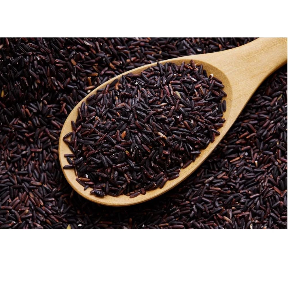 Dried Organic Thai Long-Grain Aromatic Rice Berry Black Rice in PP Woven Bags Packaging