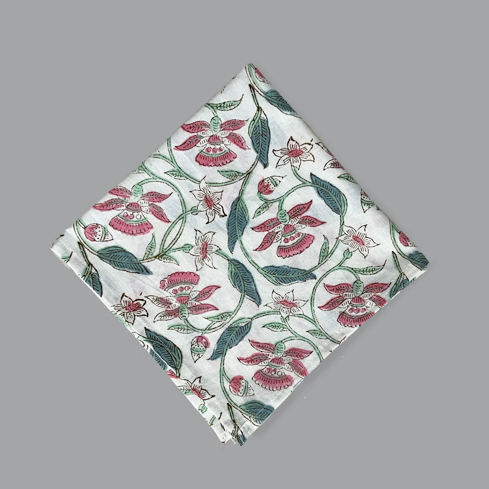 Оптовая продажа индийских хлопковых цветочных салфеток с цветочным принтом