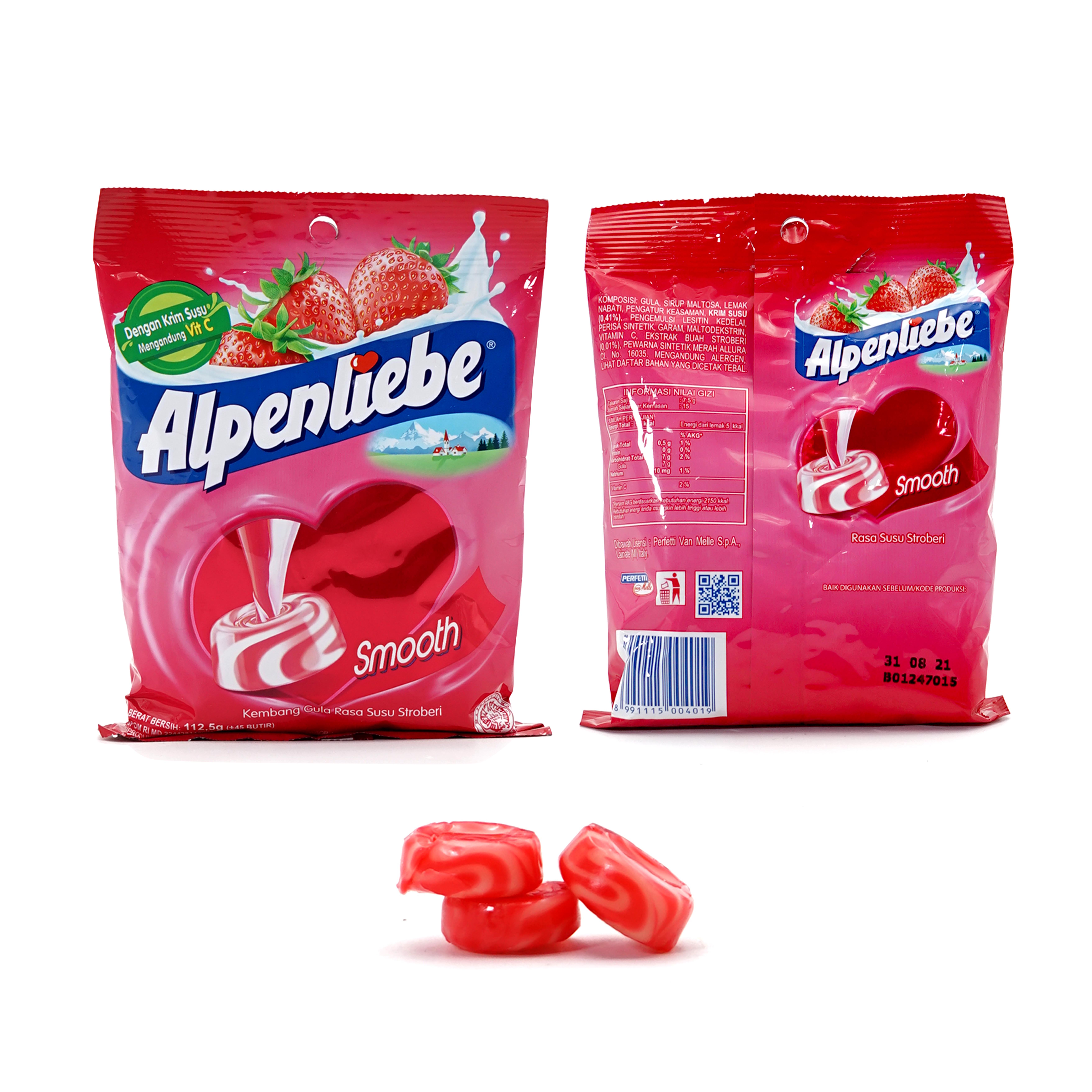 
New Product Candy Kids Alpenliebe Starwberry 112g With Caramel with Healthy Milk 